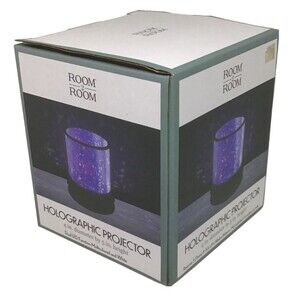 Projector Holographic Room Light Battery Operated Multicolor White Sparkles NIB